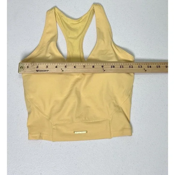 Gymshark Whitney Crop Tank Small yellow soft comfortable Racerback padded - Picture 10 of 11
